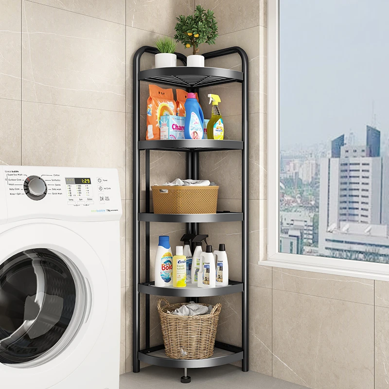 落地式置物架落地多层卫生间收纳各种神器转角洗手间浴室三角盆架