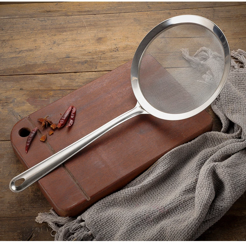 升级不锈钢漏勺打沫勺过滤网家用漏网勺密网筛网滤油勺