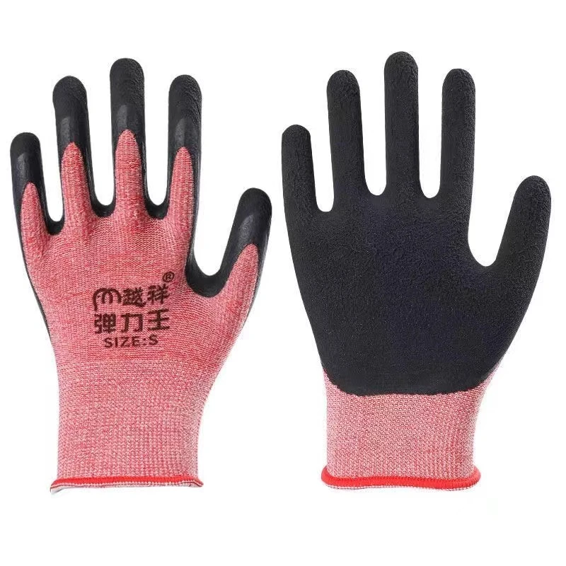 正品越祥弹力王浸胶乳胶发泡耐磨防滑舒适透气工作劳保弹力王手套