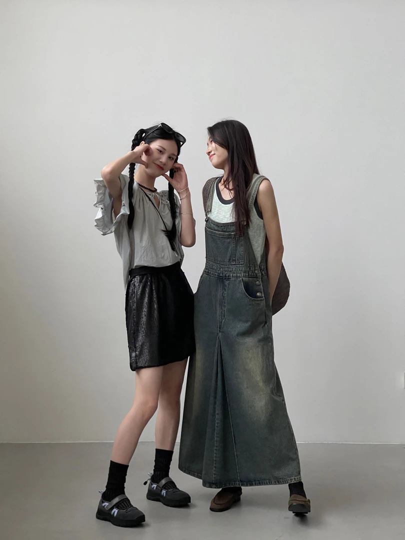 【高高专属清】5M300# 亮亮上身的鸭蛋绿上衣，前领口系带，超温柔