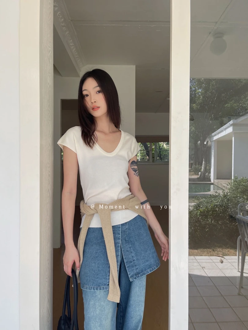 【极简天花板】2025夏一波十四针飞飞袖鹅蛋领高货针织 5M209