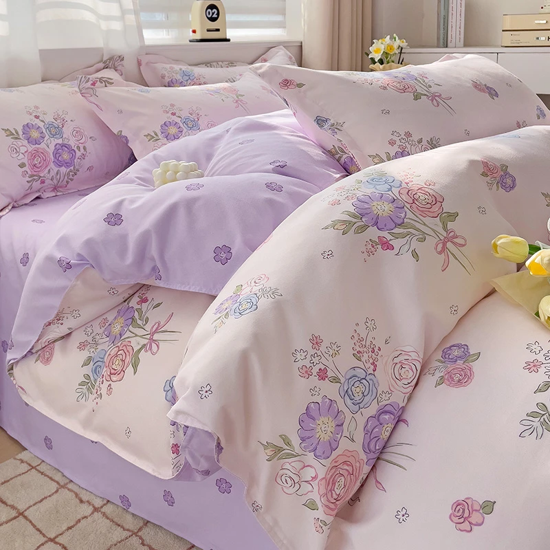 加厚磨毛四件套春秋学生宿舍单人被套床单三件套2025新款四季通用