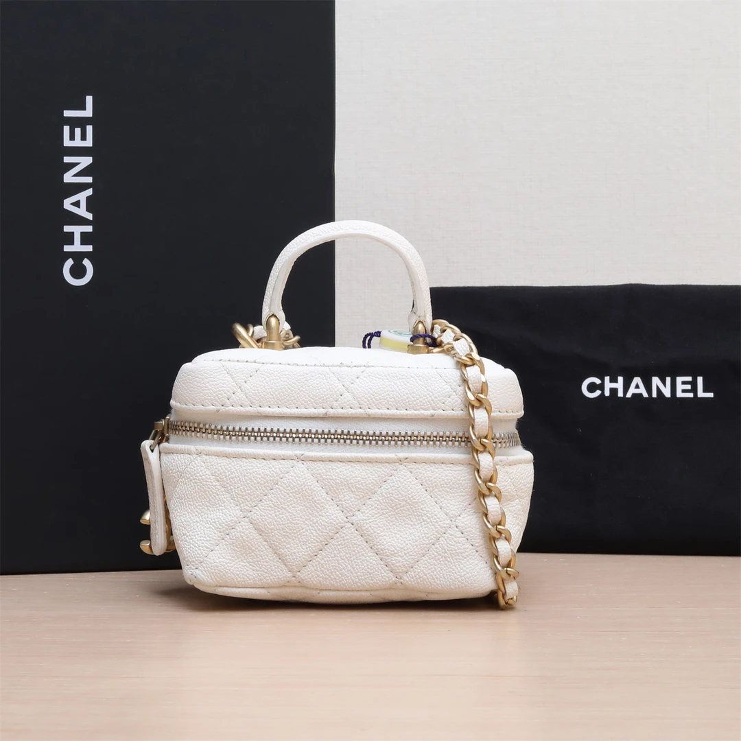 95新 Chanel/香奈儿 小花双双 392437 21SS 长盒子 无镜子 31开