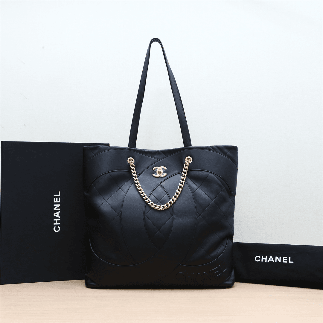99新 Chanel/香奈儿 小花姑姑P214554638 23C Tote托特包 大双C