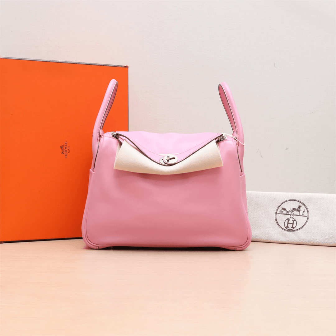 95新 Hermes/爱马仕 尾款勿拍P224304721Lindy 30 5P樱花粉