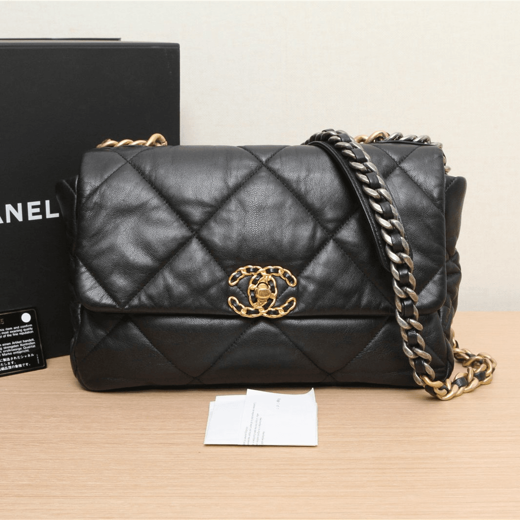 95新 Chanel/香奈儿 小花双双 P24298039219BAG 口盖包 中号 28开