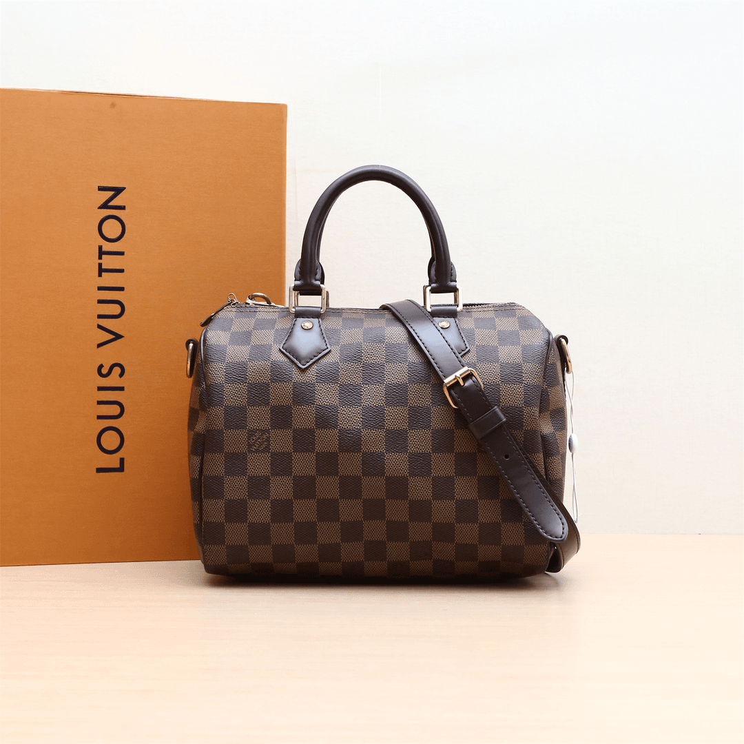 95新 LouisVuitton/路易威登 小花双双 520365 Speedy 25配肩带包