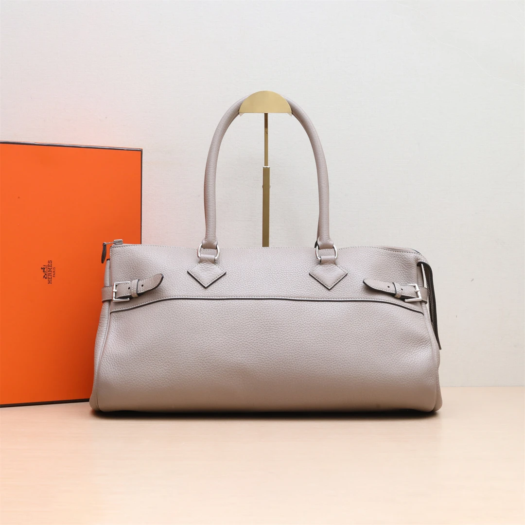 95新 Hermes/爱马仕 小花双双 348493 Altas 42 斑鸠灰 框M 包