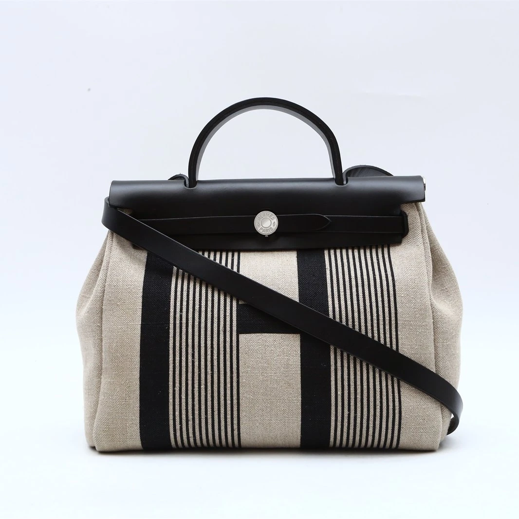 99新 Hermes/爱马仕 新粉黑黑 P234347255Herbag 31 单肩包