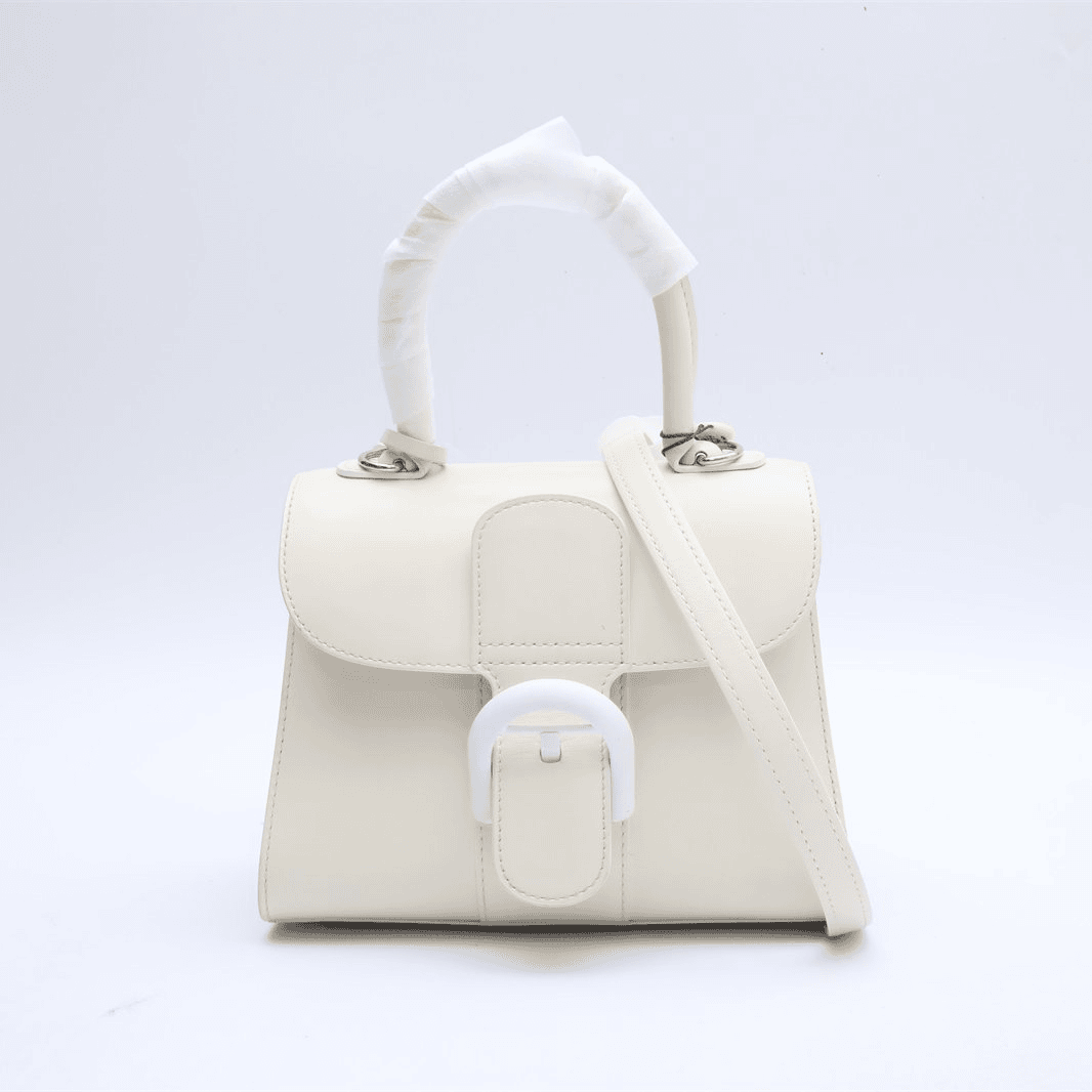99新 Delvaux/德尔沃 小花姑姑P224933638Brillant Mini 白色包