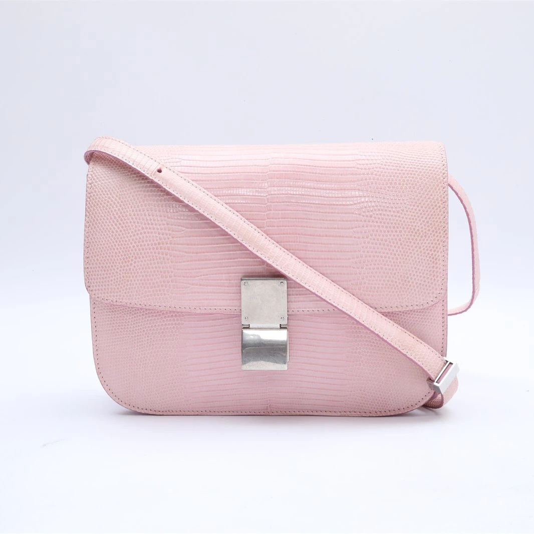 99新 Celine/思琳 小花姑姑P234449075Classic Box 中号 粉色肩包