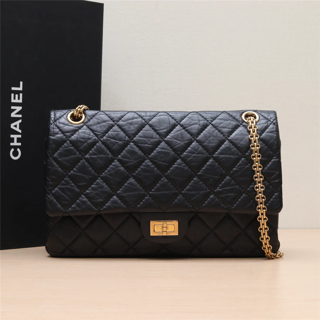 99新 Chanel/香奈儿 黑黑精选 P2239643902.55 口盖包 大号