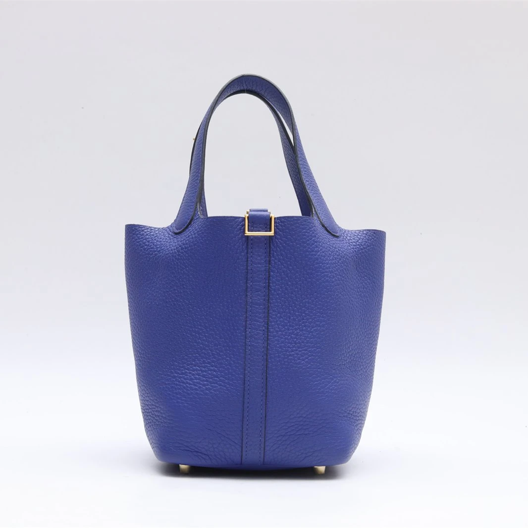 99新 Hermes/爱马仕 小花双双 P234348426 18 菜篮子 电光蓝 A刻