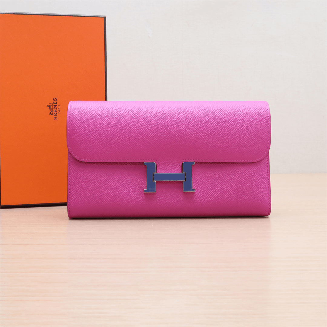 95新 Hermes/爱马仕 黑黑精选 828184Constance 康康 长款钱包