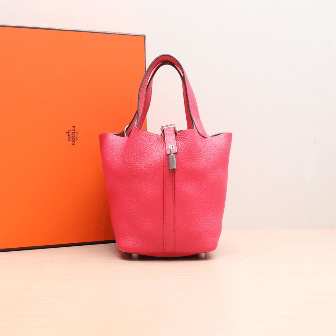 95新 Hermes/爱马仕 黑黑精选 P829117Picotin 18 菜篮子 单肩包