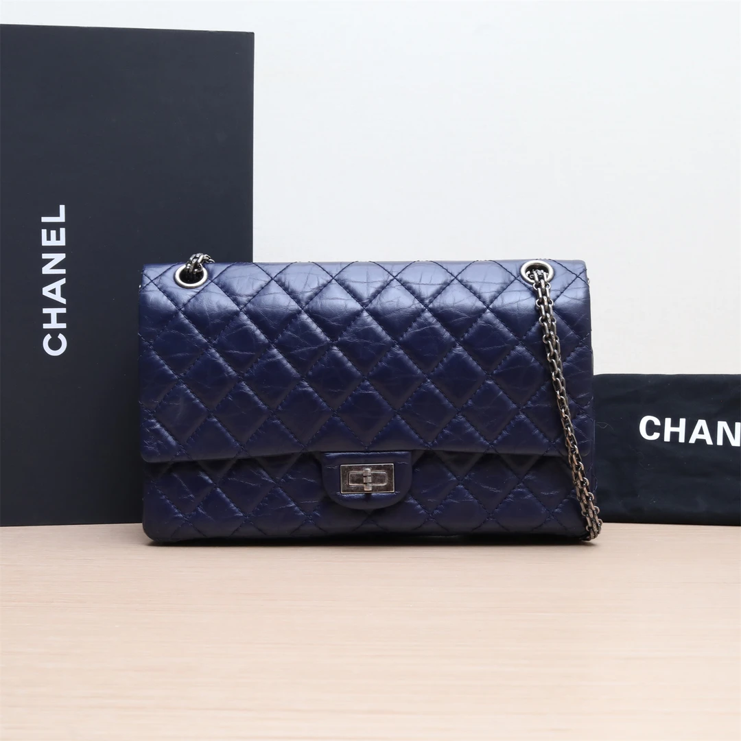 95新 Chanel/香奈儿 小花姑姑P2337111862.55 口盖包 银扣 大号