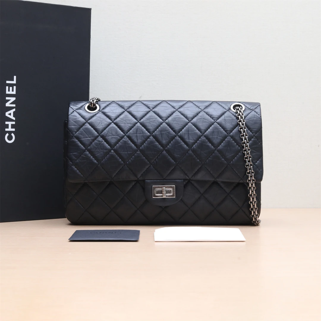 95新 Chanel/香奈儿 新粉排单2号 4492132.55 口盖包 大号