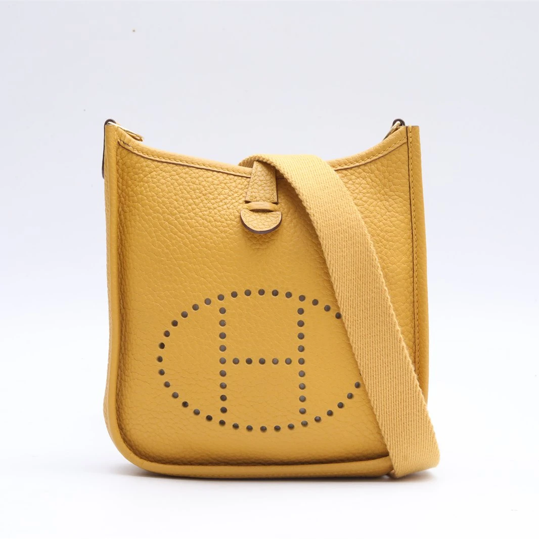 99新 Hermes/爱马仕 小花姑姑P234346609Evelyne Mini 16 琥珀黄