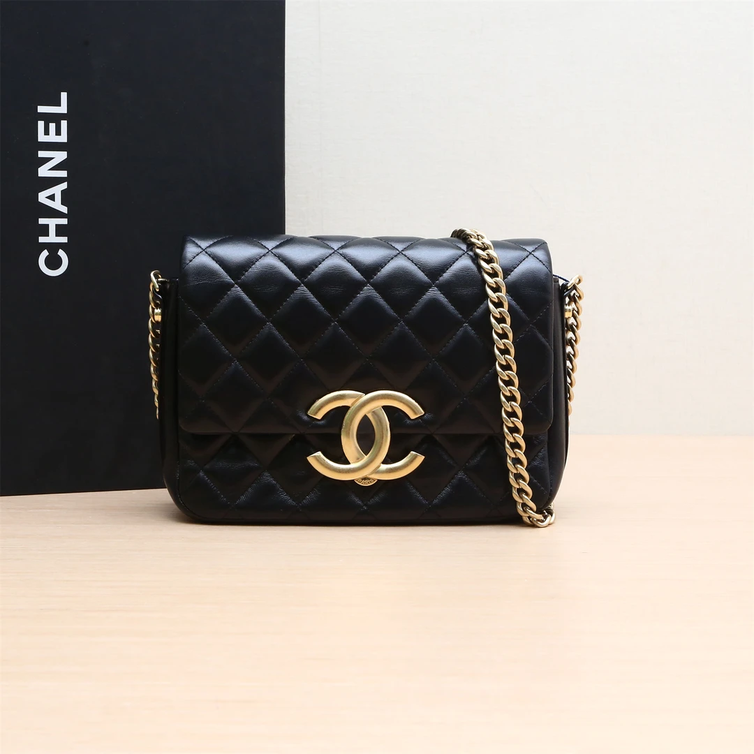 95新 Chanel/香奈儿 黑黑精选 P23424622423P 口盖包 芯片