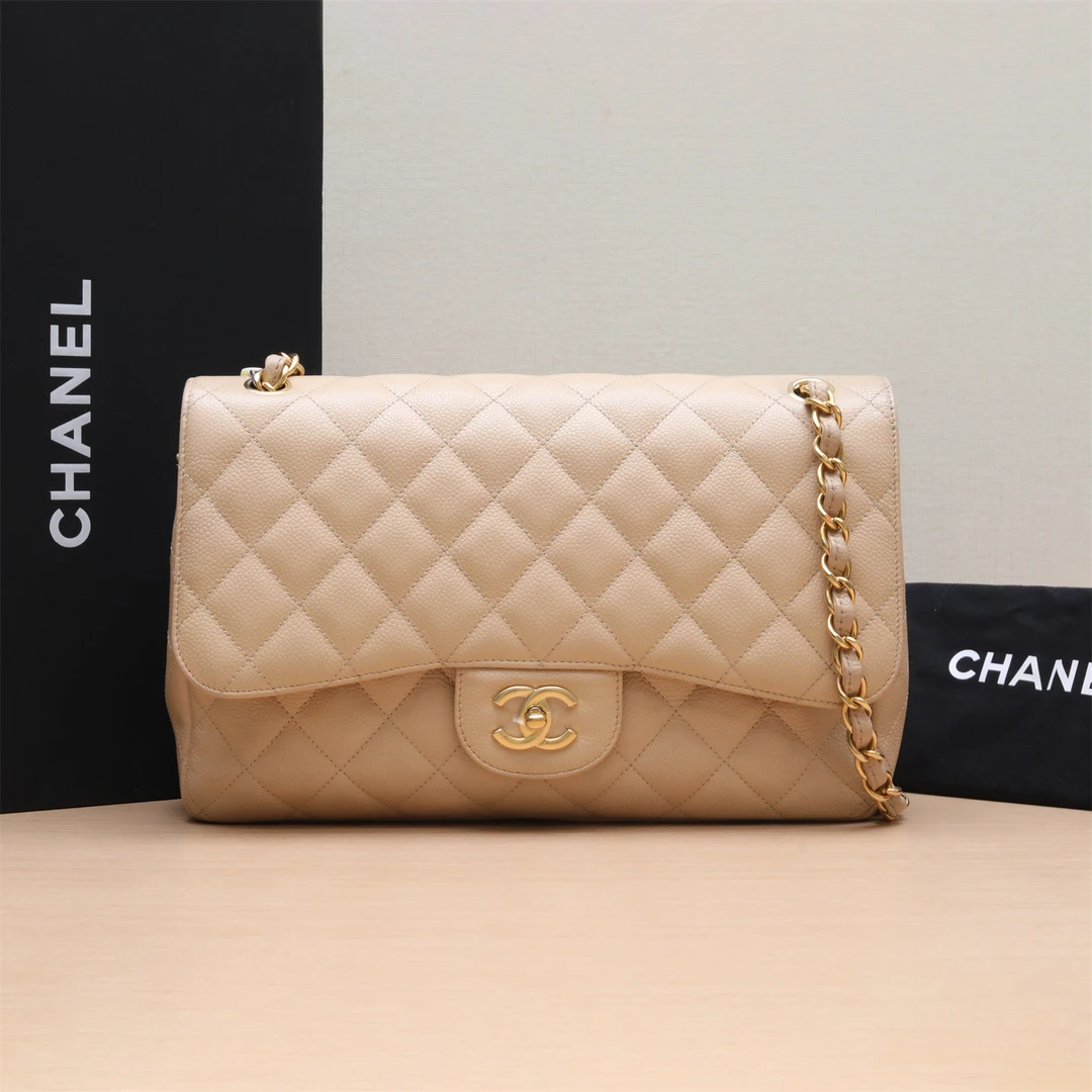95新 Chanel/香奈儿 黑黑精选 P223968610CF 口盖包 JUMBO