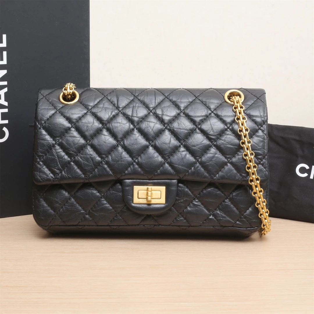 95新 Chanel/香奈儿 小花姑姑P2130781712.55 口盖包 小号 黑色