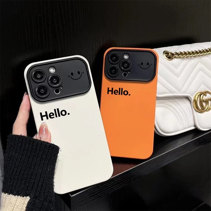 简约Hello适用苹果xs手机壳iphone13promax/11全包12软壳个性大视