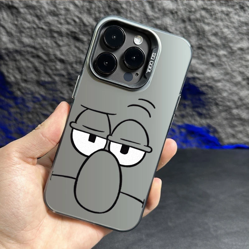 章鱼哥iphone15ProMax手机壳13适用苹果11男生iphone12磨砂11高档