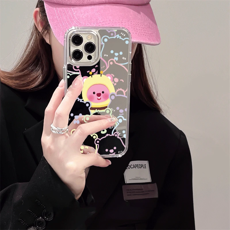 loppy露比镜面适用苹果15plus新款14promax手机壳iphone可爱xs少