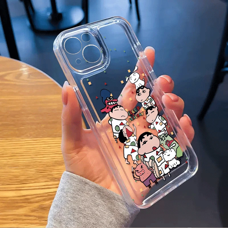 蜡笔小新透明手机iphone15/14/13/12/11/pro max/plus7/8适用苹果