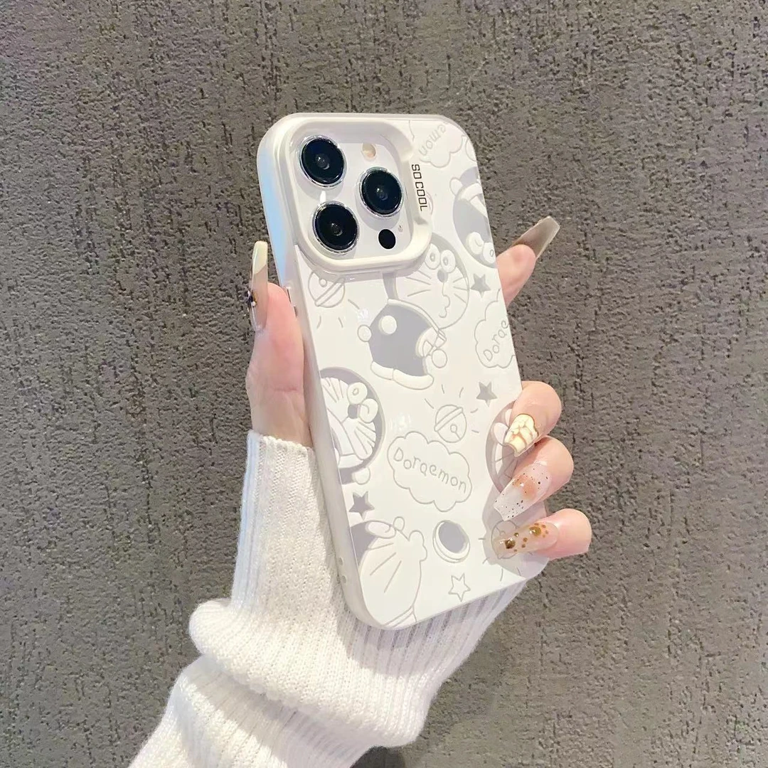 新款哆啦A梦适用苹果15iphone手机壳14网红13promax小众12简约11