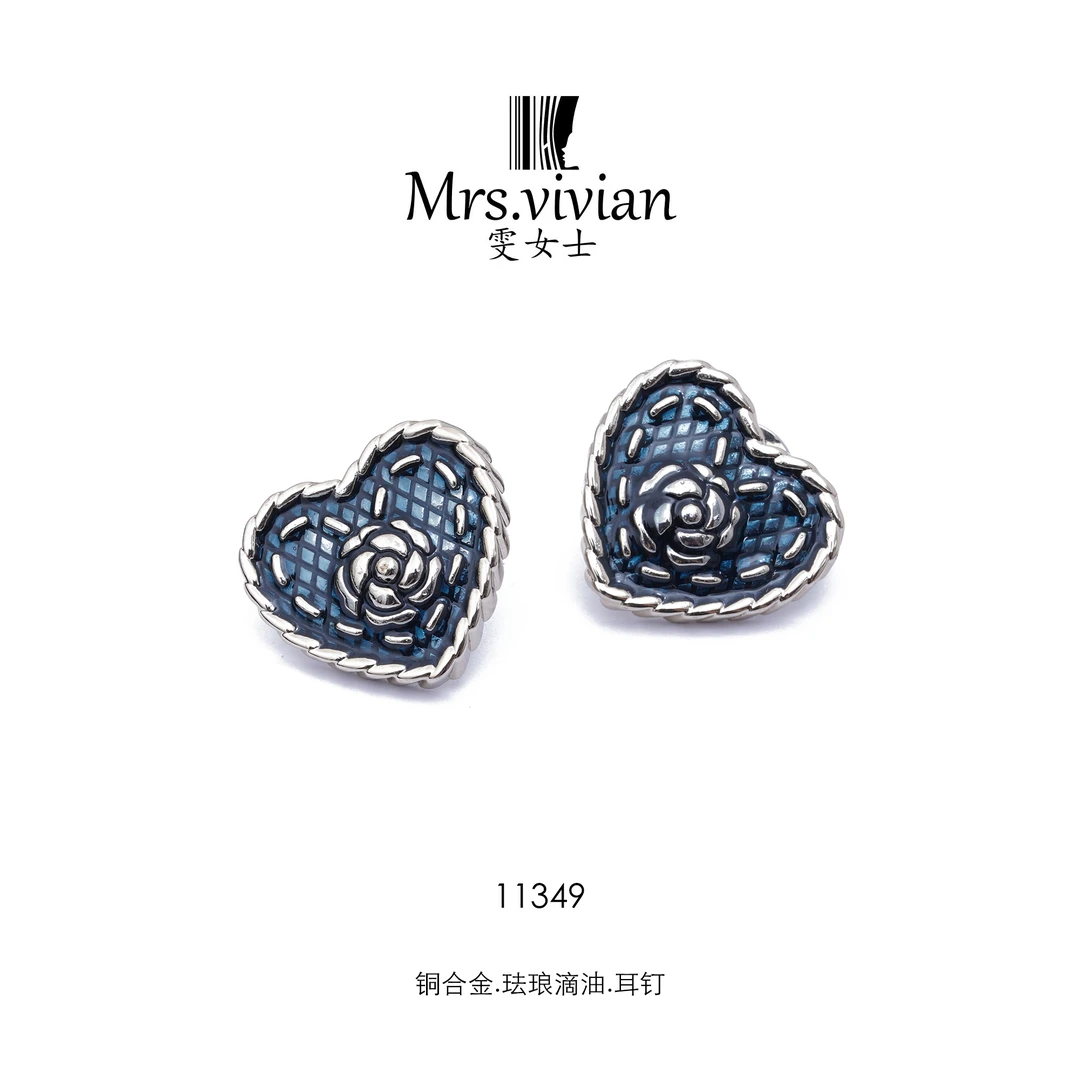 11349气质时尚百搭复古设计师中古素款手工耳钉