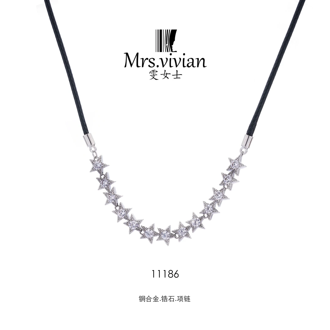 11186气质白色轻奢时尚百搭抽拉式锁骨链简约项链