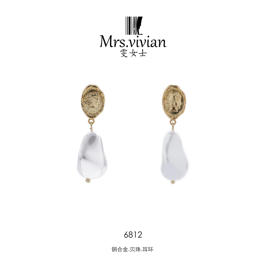 6812意★【巴洛少女】秋冬限定Robert Rose耳环