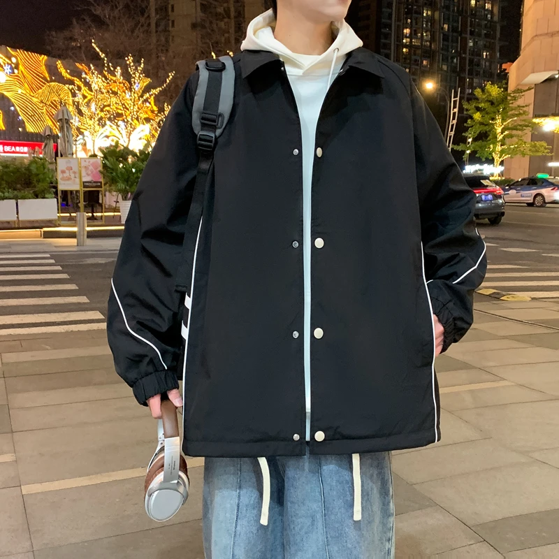 羽羽男舍2024春秋季美式复古休闲潮牌防水简约百搭衬衫夹克P58