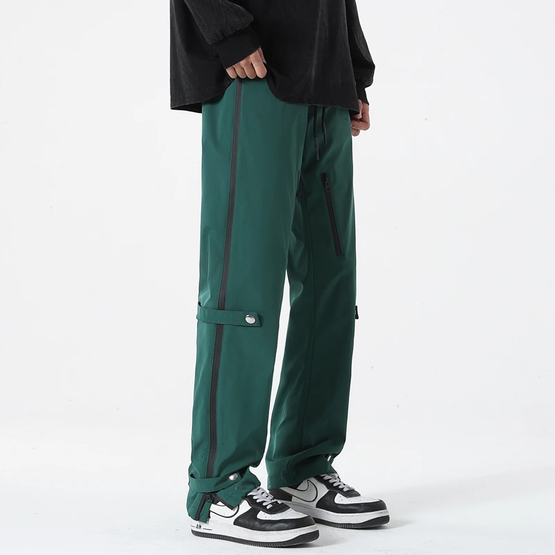 羽羽男舍2024春秋运动百搭休闲ins男裤垂感显高清新时尚休闲防水