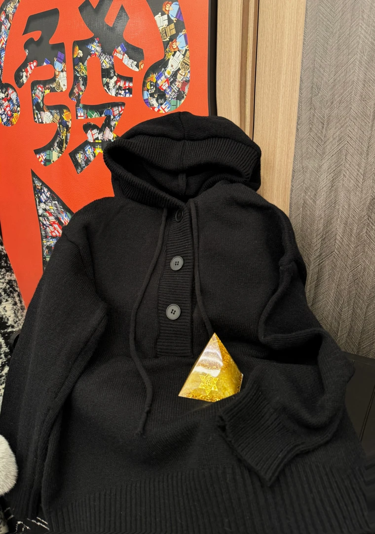 （1.1老钱风）限量亲肤套头羊毛毛衣时尚洋气休闲连帽