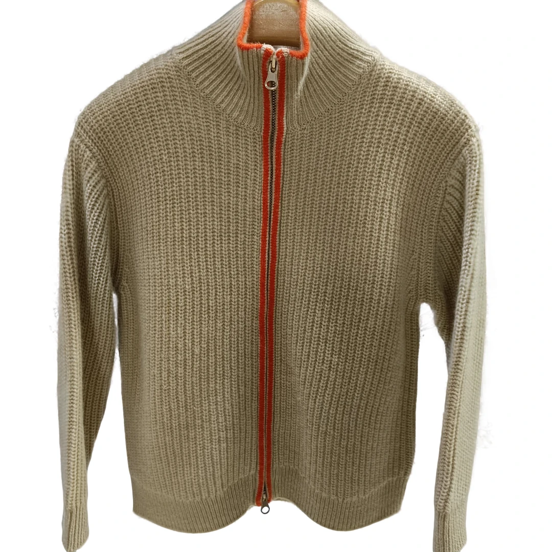 儿童5针加厚拉链半高领百搭保暖舒适针织衫