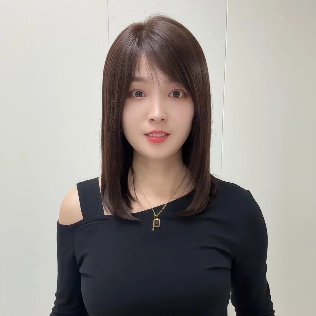 时尚锁骨发中分刘海全手工钩织真发全真人发时尚自然假发套