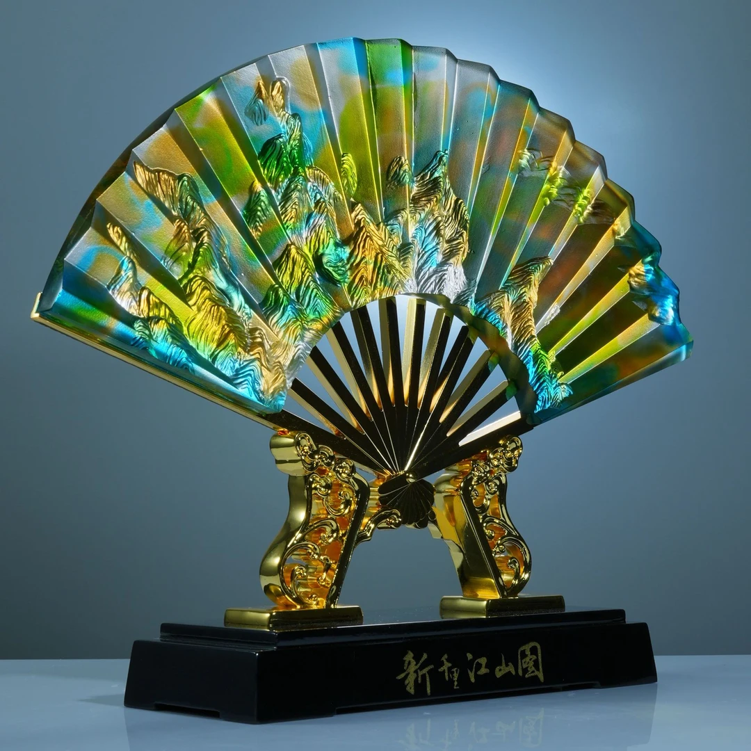 琉璃千里江山摆件