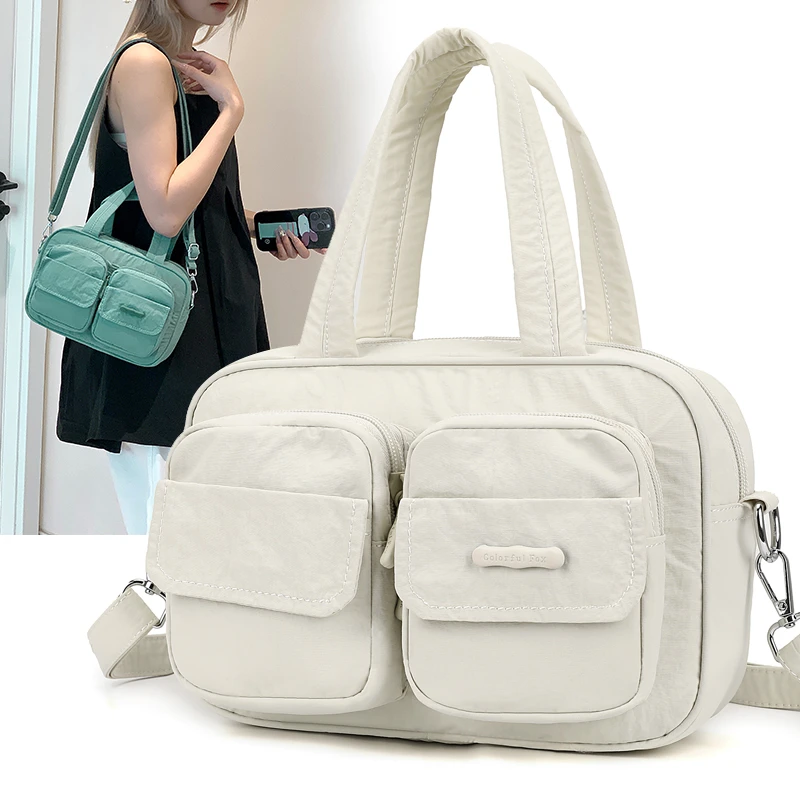 时尚百搭单肩包韩版简约轻便多层斜挎包ol大学生小众小清新休闲包