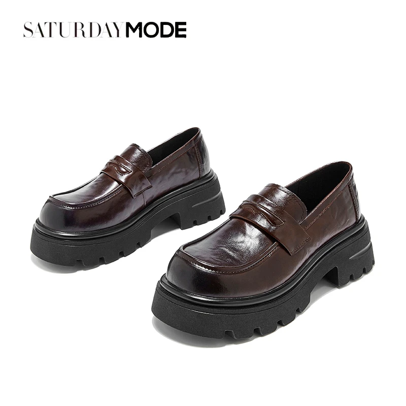 【轩香如故】乐福鞋女24新款英伦风小皮鞋圆头粗跟网红JK学院风单鞋