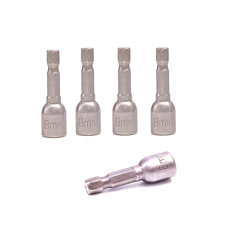 工业级磁性套筒批咀电动批头高硬度内六角批头8mm磁性套筒