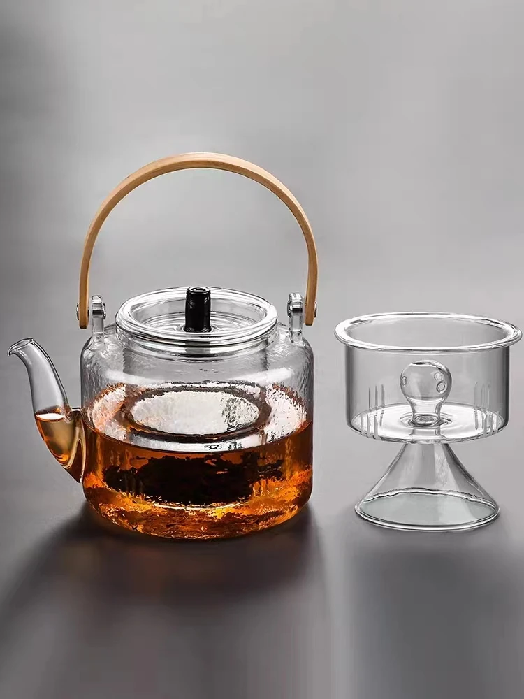 JZT 竹木提梁壶双漏      1000ml
