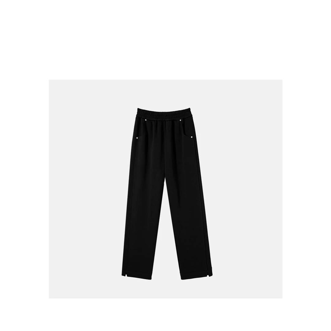 【现货】设计感休闲裤子女秋冬加厚宽松直筒阔腿长裤子62296