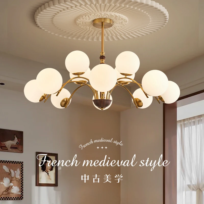 中古风客厅吊灯卧室灯餐厅灯大气中山轻奢客厅吊灯客厅别墅吊灯