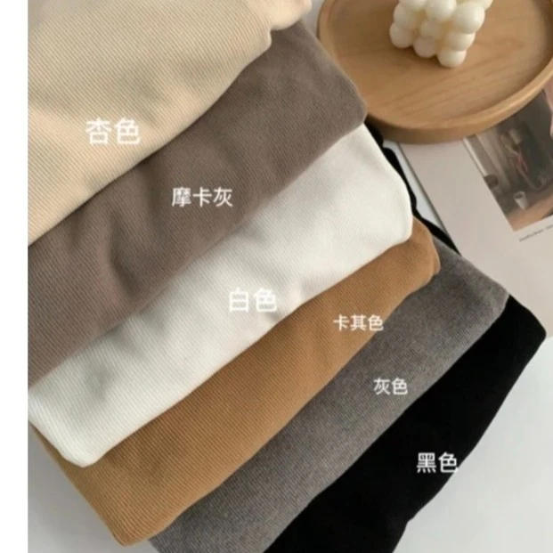 【Leyi.S】慕斯双面绒厚实小立领打底衫女秋冬大码宽松内搭显瘦套头