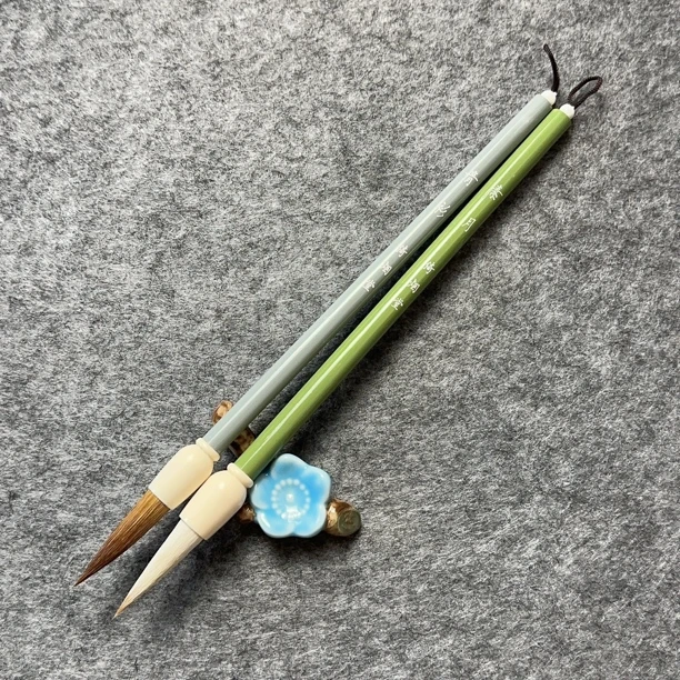 【素月】【青衫】 出锋3.8cm 兼毫狼毫初学者毛笔欧凯颜楷书法专用