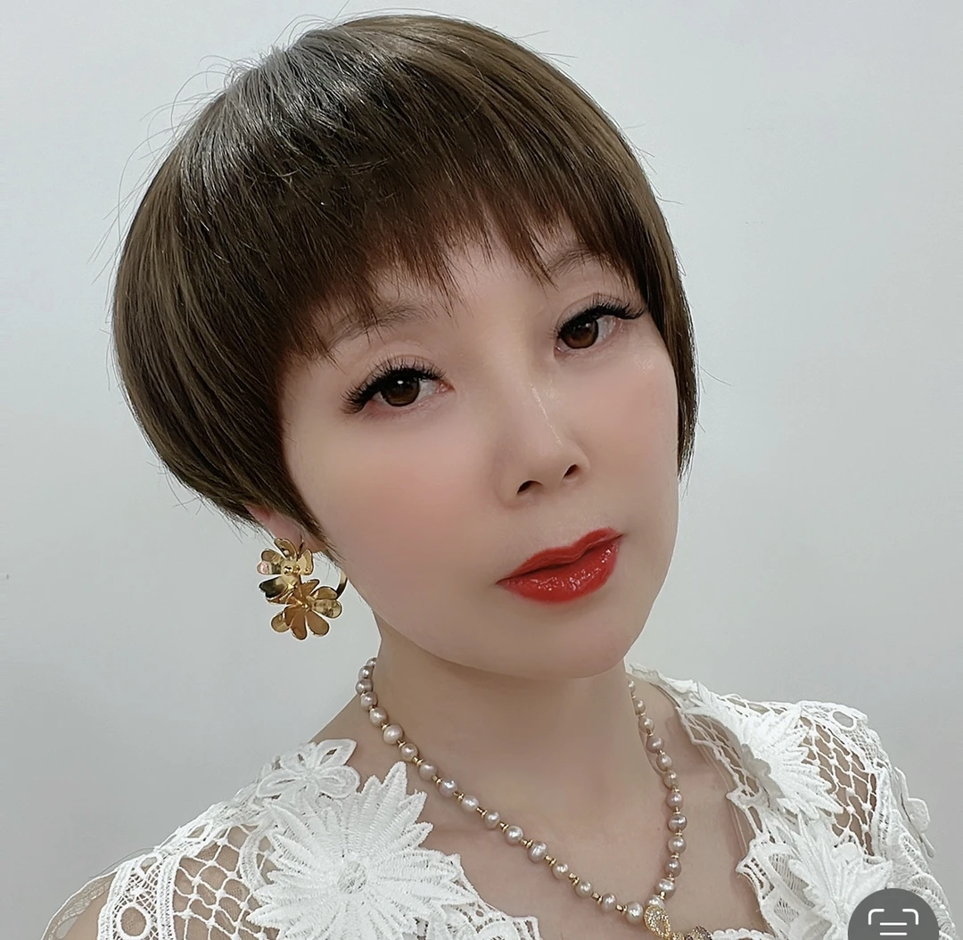 12号 高端定制 两边不对称时尚短发 全真发（定制款不支持退货）