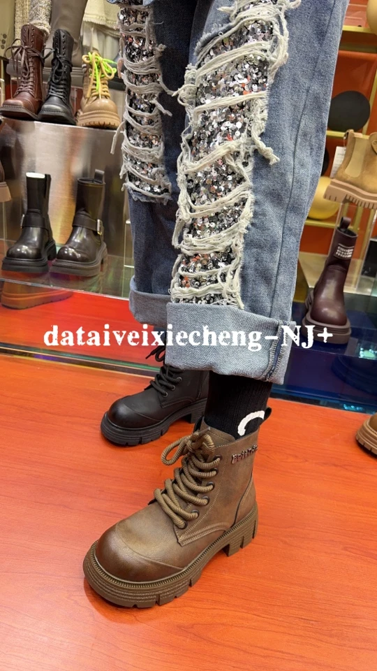 119-57秋冬薄绒女短靴（清）