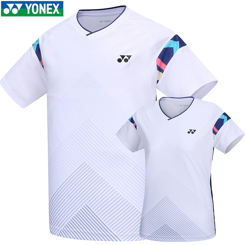 新款YONEX尤尼克斯YY羽毛球服男女运动短袖T恤速干110313BCR